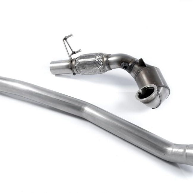 Milltek Large Bore Downpipe w/ Hi-Flow Sports Cat &amp; EC Approval for 8V Audi S3 Quattro / 5F SEAT León Cupra ST / MK7 Volkswagen Golf R