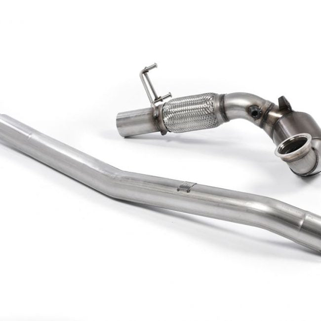 Milltek Large Bore Downpipe w/ Hi-Flow Sports Cat &amp; EC Approval for 8V Audi S3 Quattro / 5F SEAT León Cupra ST / MK7 Volkswagen Golf R