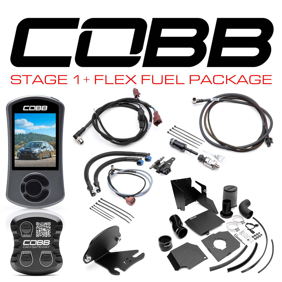 Cobb 18-21 Subaru WRX Stage 1+ CAN Flex Fuel Power Package - SF Intake