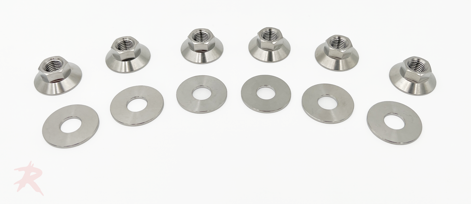 M10 x 1.25 Ti Nut Kit (6)
