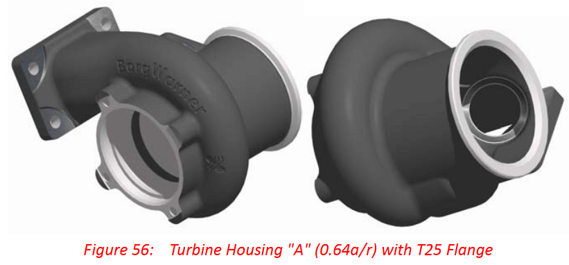 BorgWarner EFR A-Type T25 0.64 A/R IWG Turbine Housing