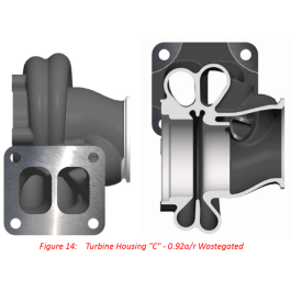 BorgWarner EFR C-Type T4 Twin Scroll 0.92 A/R IWG Turbine Housing