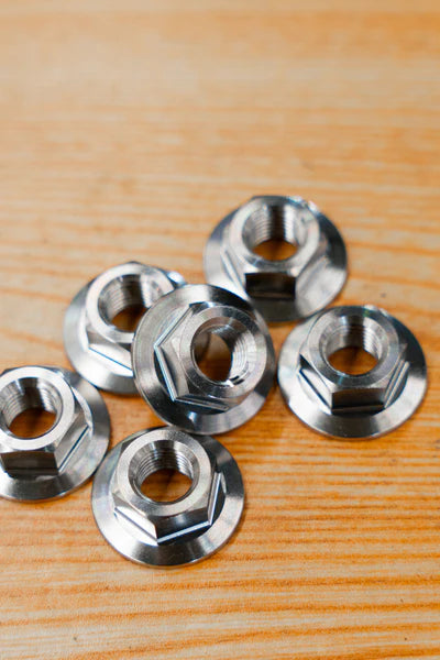 Titanium Strut Tower Hardware Kit for Honda 1.5T and 2.0T (Flanged Nuts) - BURNT FINISH (6)