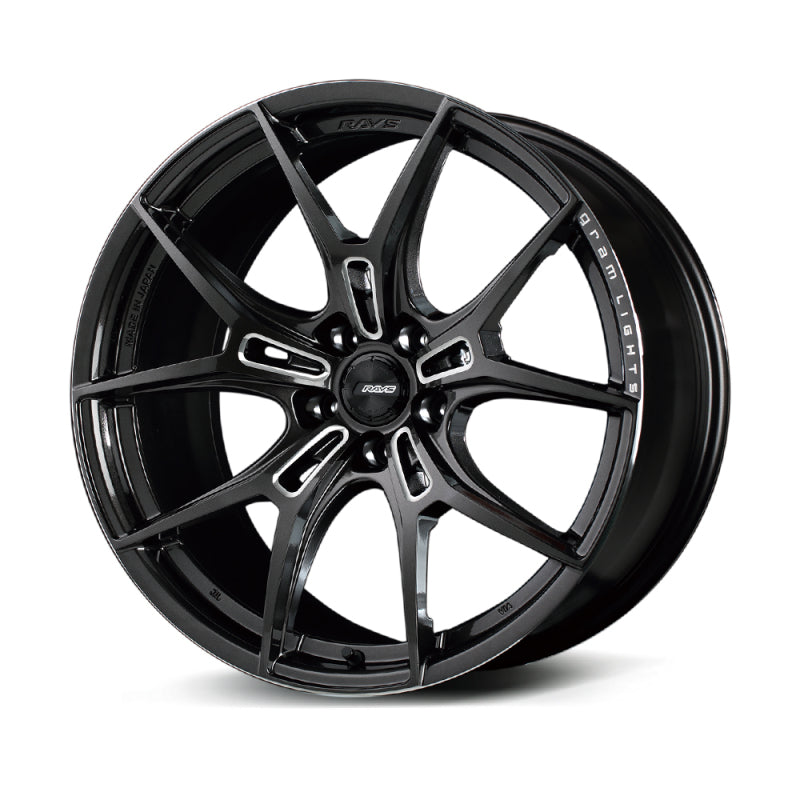 Gram Lights 57FXZ 20x11.0 +18 5x114.3 Super Dark Gunmetal and Machining Rim Edge DC Wheel