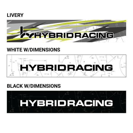 Hybrid Racing Dimensions Sunstrip White HYB-STI-00-06