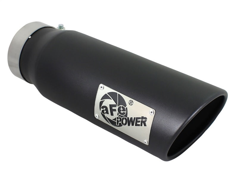 aFe Diesel Exhaust Tip Bolt On Black 4in Inlet x 5in Outlet x 15in