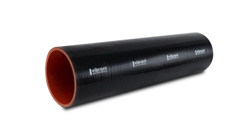 Vibrant Silicone Straight Hose Coupler 1.375in ID x 12.00in Long - Gloss Black