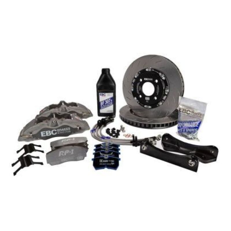 EBC Racing 03-12 Mazda RX-8 1.3L Rotary Anodized Apollo-4 Calipers 355mm Rotors Front Big Brake Kit