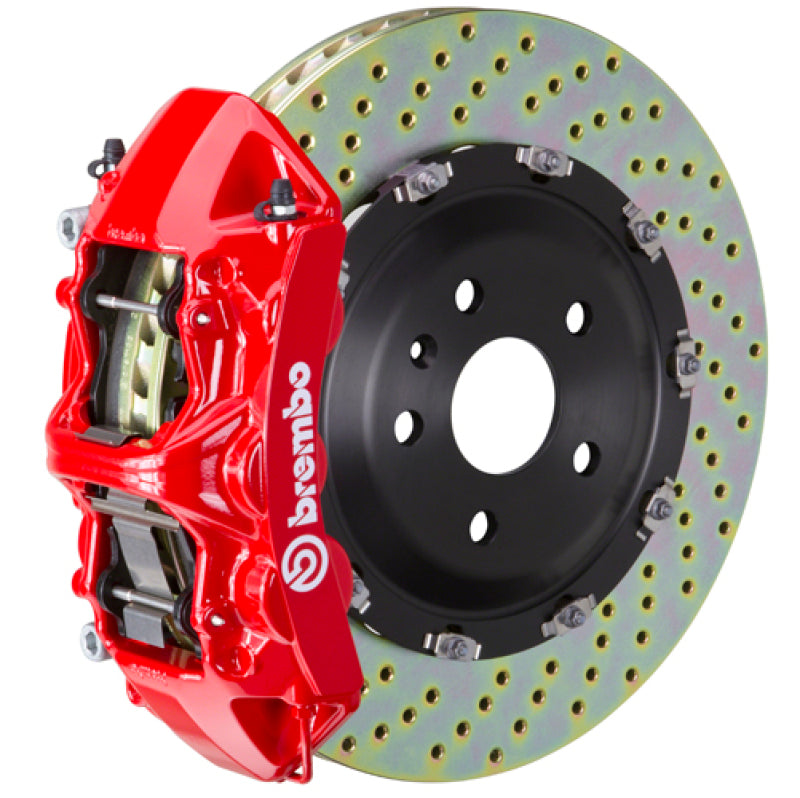 Brembo 25+ BMW X3 30 xDrive (G45) Front GT BBK 6 Piston Cast 380x34 2pc Rotor Drilled - Red
