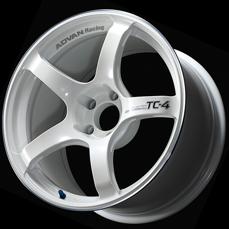 Advan TC4 17x6.5 / +40 Offset / 4-100 / 63mm Bore / Racing White Metallic & Ring