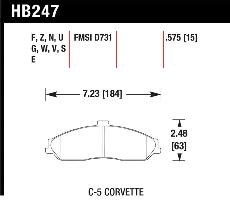 Hawk 97-12 Corvette/01-04 Z06/05-09 Z51/05-06 Pontiac GTO Blue 9012 Race Front Brake Pads