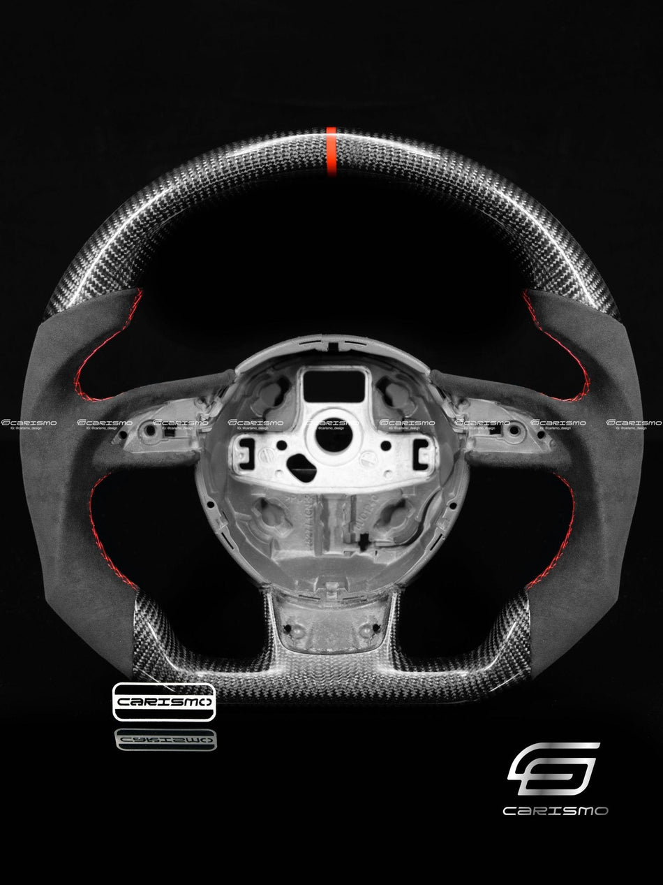 Carismo Steering Wheel For Audi (B8.5 Wheel) - Sport - Gloss Carbon - Alcantara