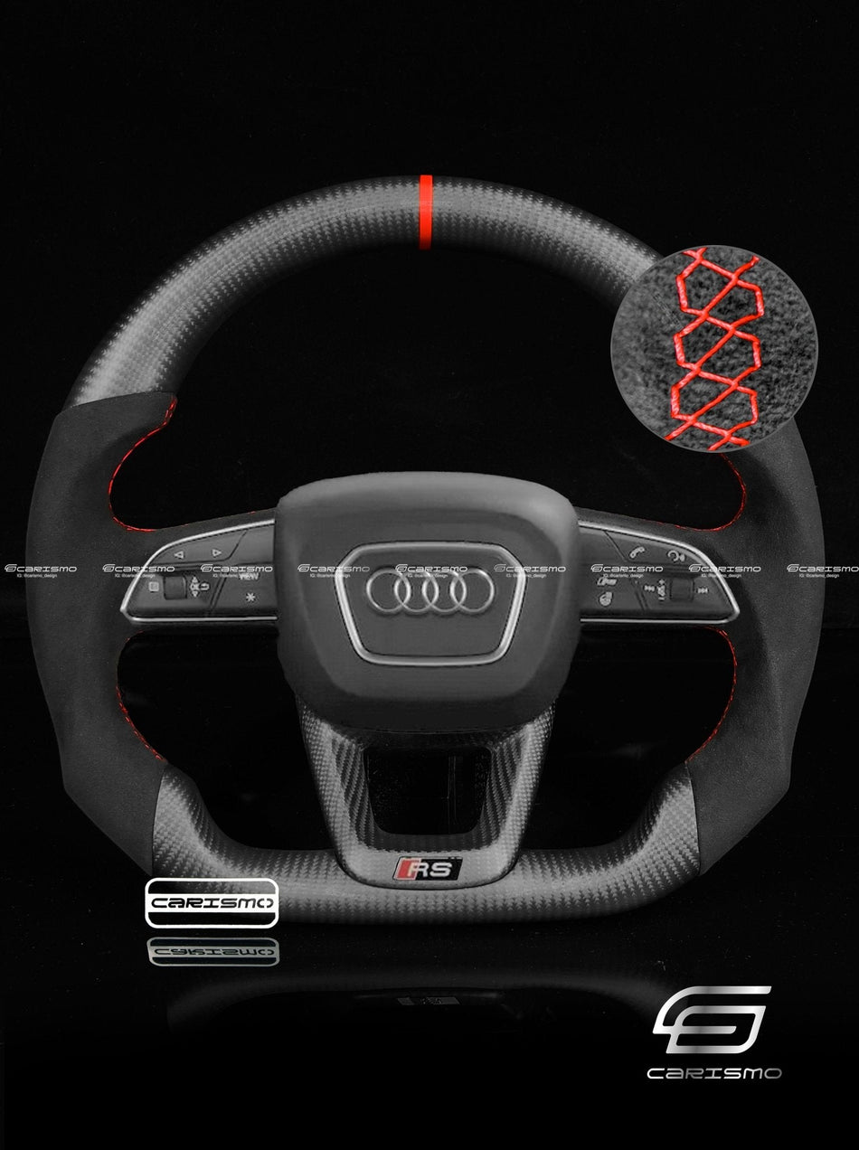 Carismo Steering Wheel For Audi (B9.5 Q Wheel) - Sport - Matte Carbon - Alcantara