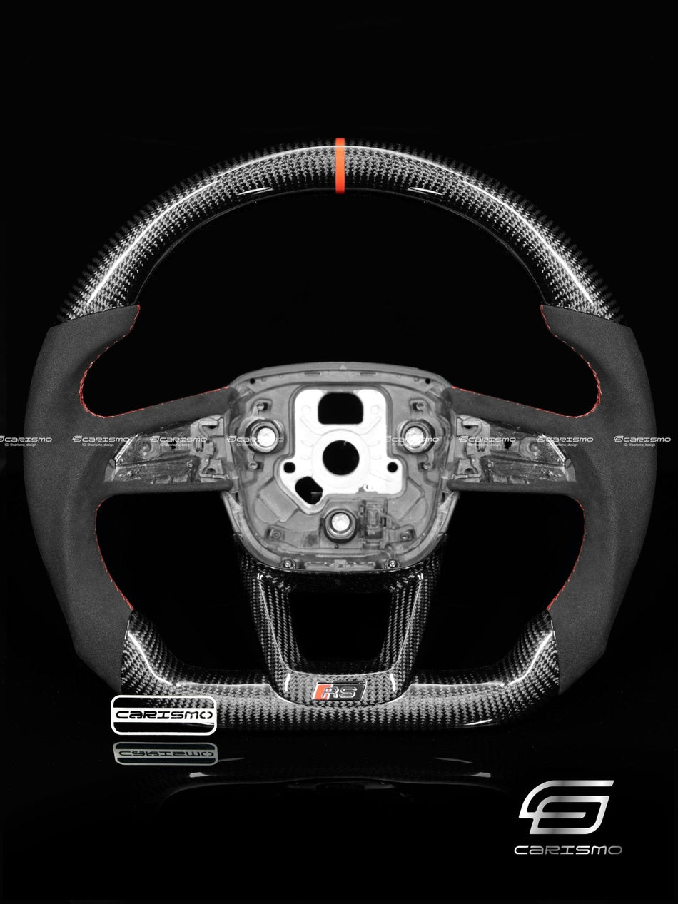 Carismo Steering Wheel For Audi (B9.5 Wheels) - Sport - Gloss Carbon - Alcantara