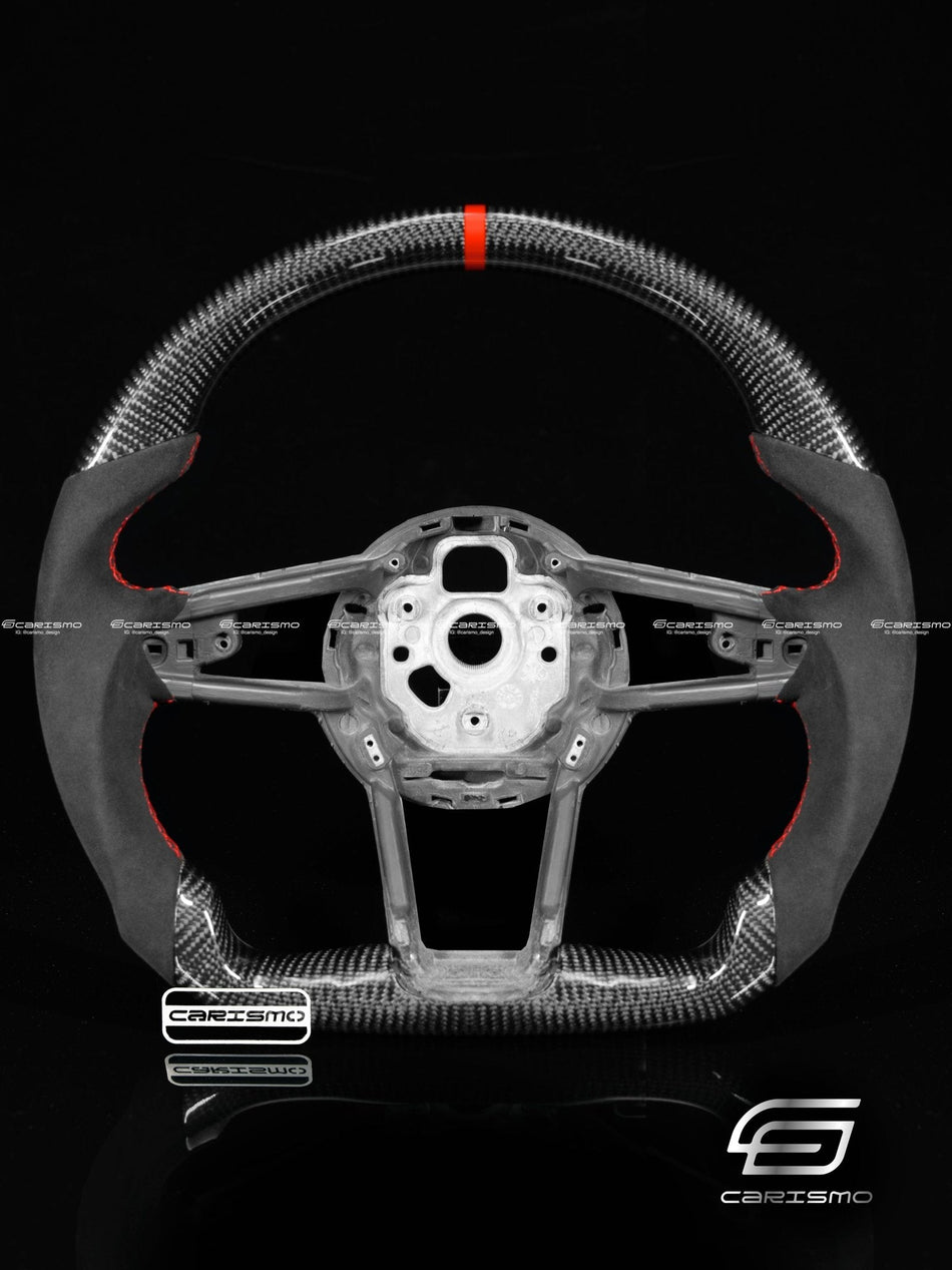 Carismo Steering Wheel For Audi R8 (Gen 2) - Sport - Gloss Carbon - Alcantara