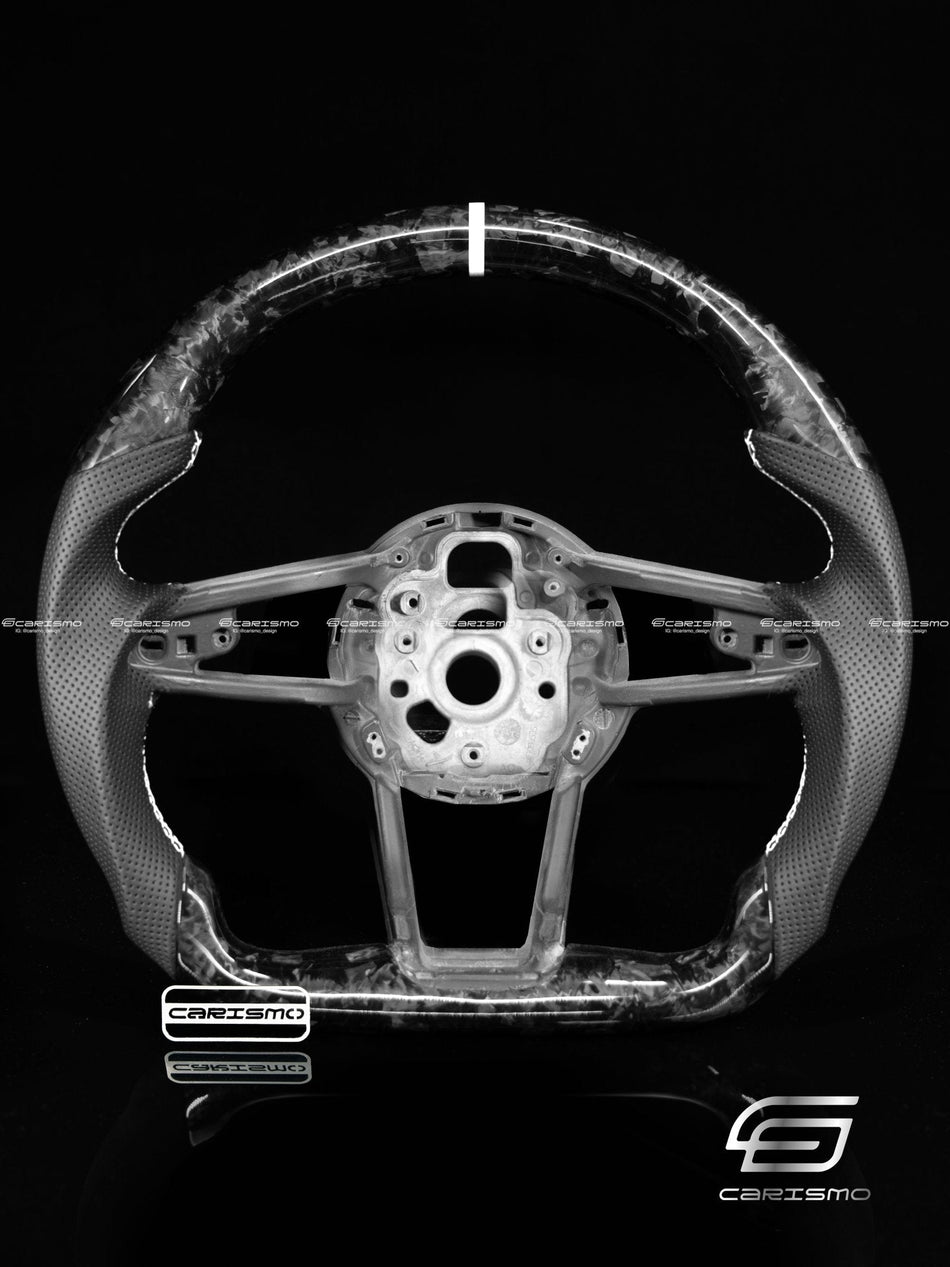 Carismo Steering Wheel For Audi R8 (Gen 2) - Sport - Gloss Forged Carbon - Perforated Leather