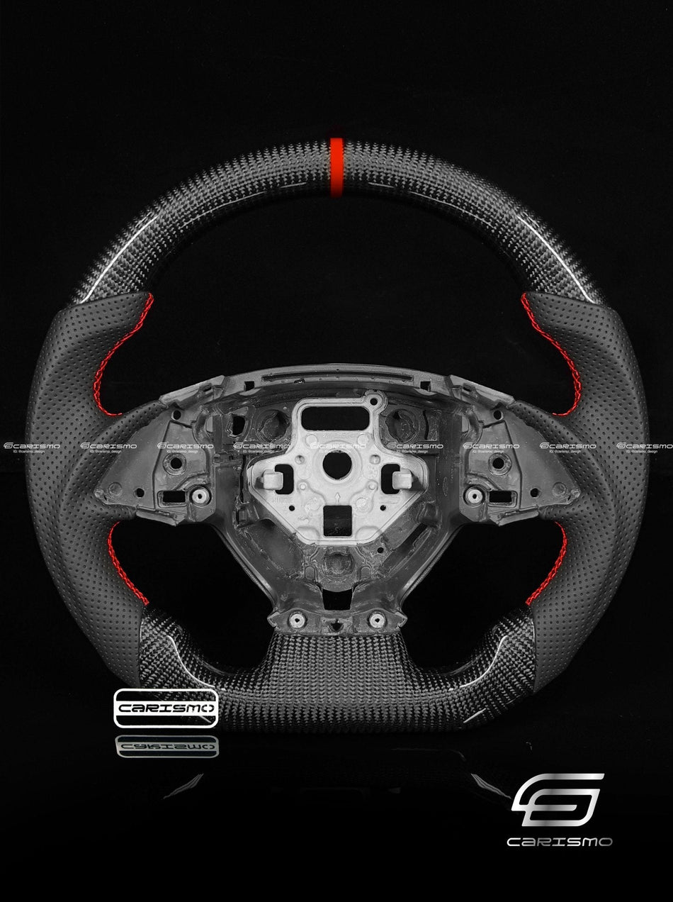 Carismo Steering Wheel For Chevrolet Corvette (C7) - Sport - Gloss Carbon - Perforated Leather