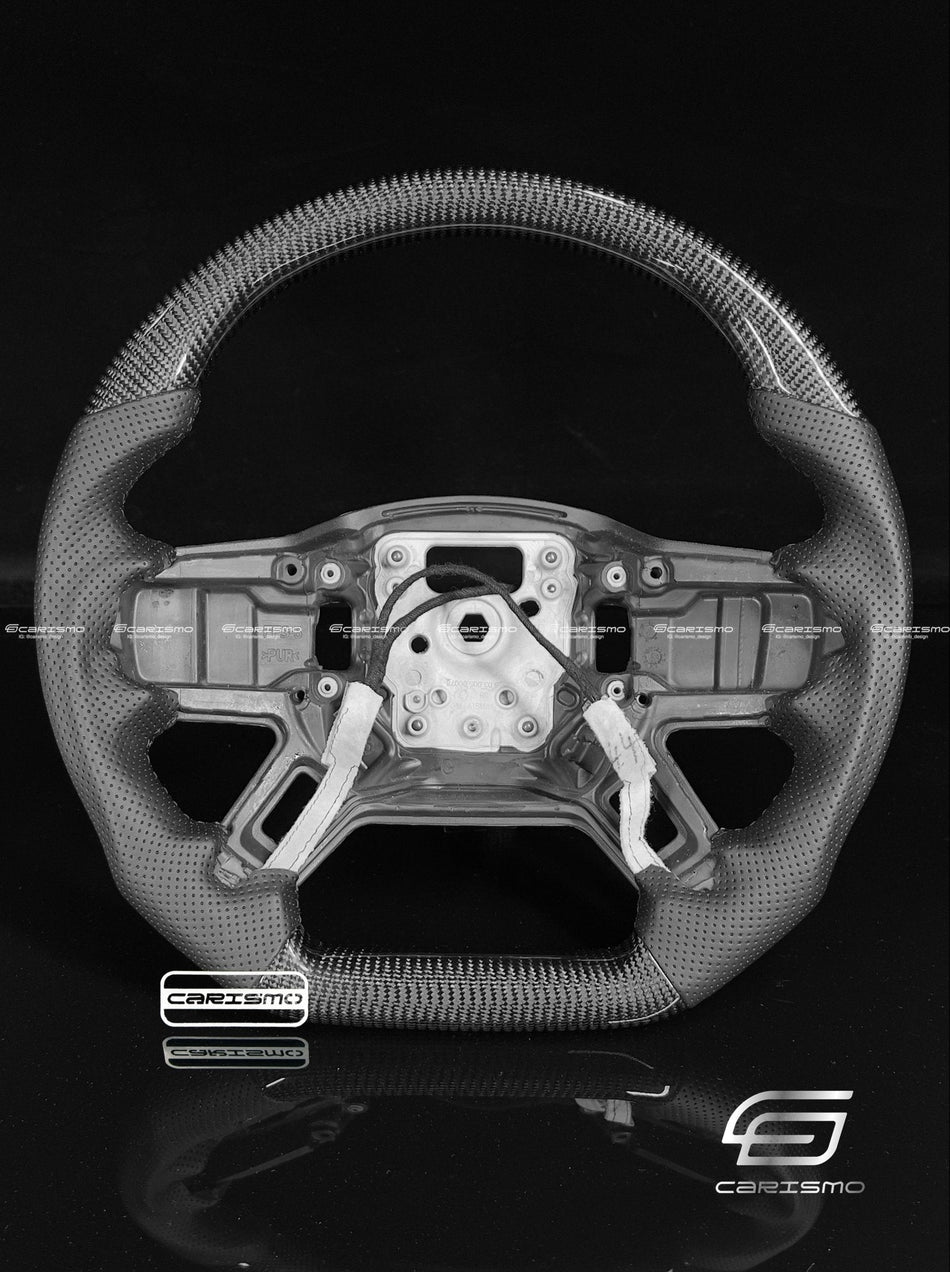 Carismo Steering Wheel For Land Rover Defender (L663) - Sport - Gloss Carbon - Perforated Leather