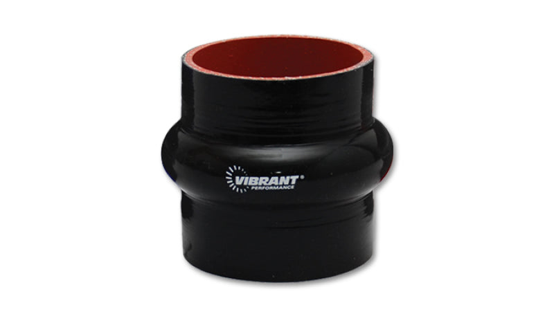 Vibrant Silicone Hump Hose Coupler 1.25in ID x 3.00in Long - Black