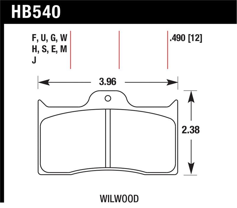 Hawk Wilwood 7112 Blue 9012 Race Brake Pads