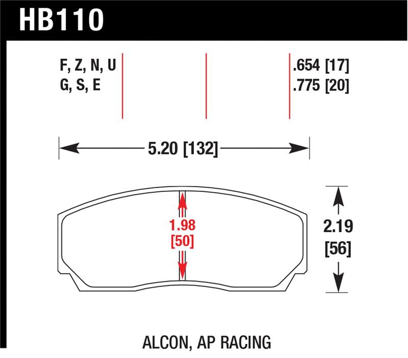 Hawk AP CP5200 Caliper HPS Street Brake Pads