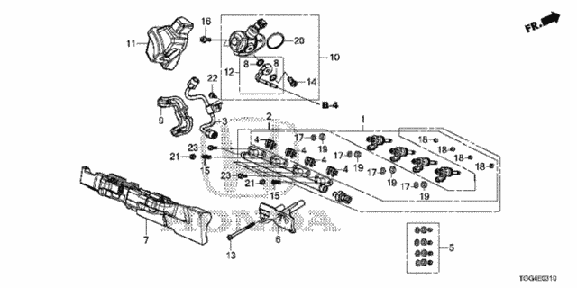 Genuine Honda Civic Fuel Rail Joint Pipe Set