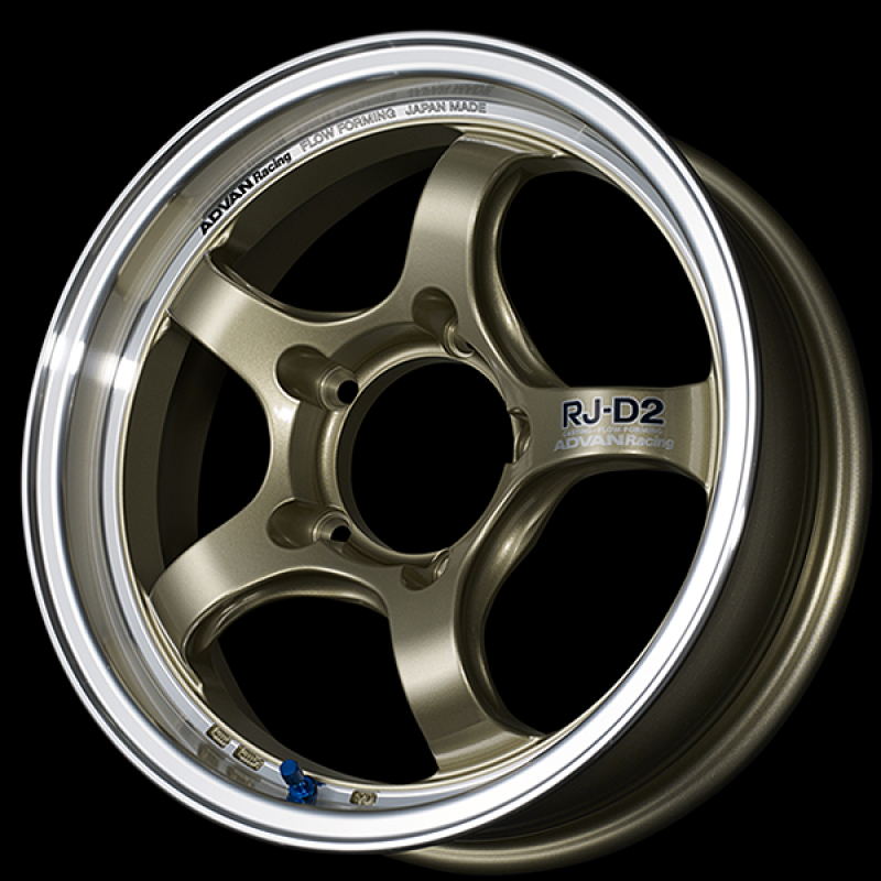 Advan RG-D2 17x7.0 / +42 Offset / 4-100 / 63mm Bore / Machining & Champagne Gold