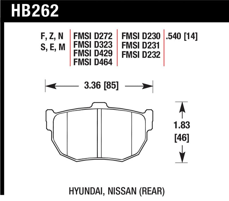 Hawk 89-97 Nissan 240SX SE Blue 9012 Race Rear Brake Pads