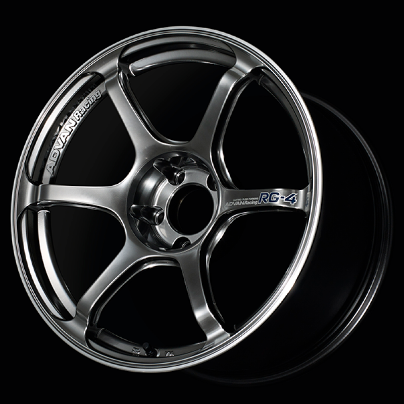 Advan RG-4 17x8.0 / +48 Offset / 5-100 / 63mm Bore / Racing Hyper Black & Ring