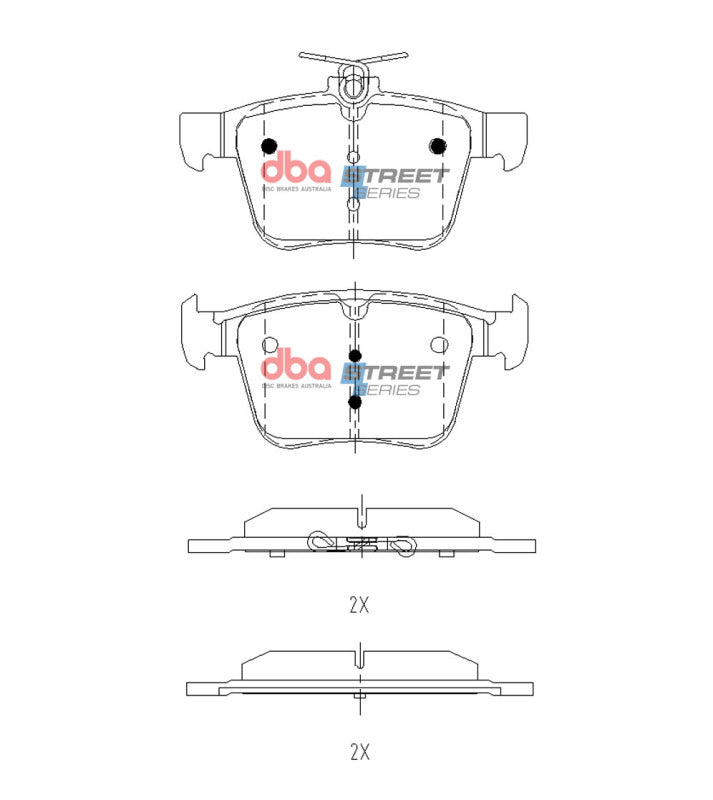 DBA 15-21 VW Golf MK7 Street Series Rear Brake Pads