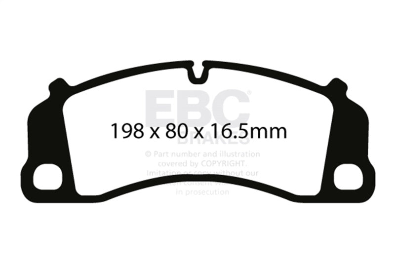EBC 13-15 Porsche 911 (991) GT3 3.8L (Cast Iron Rotor Only) Bluestuff Front Brake Pads