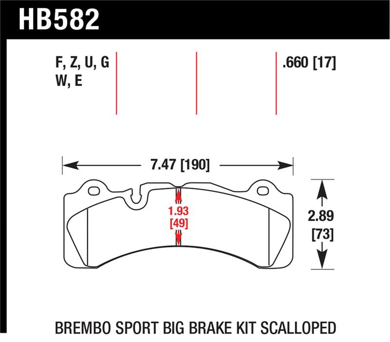 Hawk Brembo Scallped DTC-60 Race Brake Pads