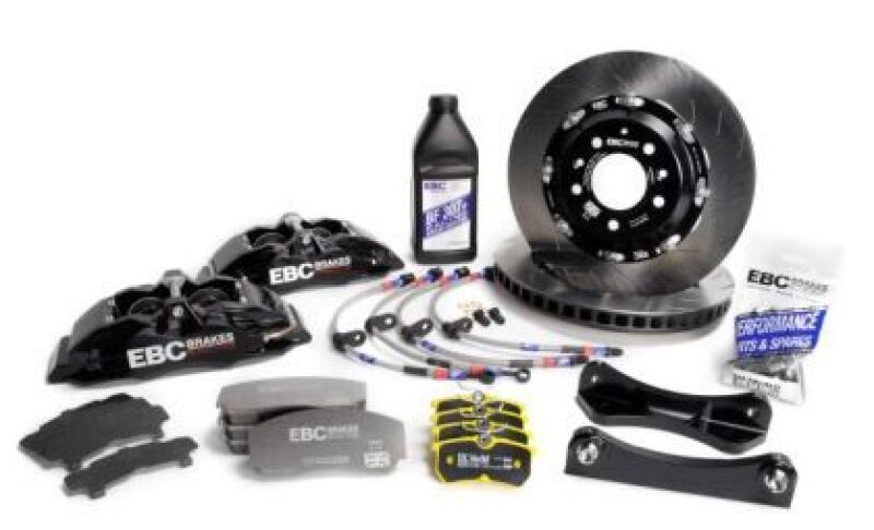 EBC Racing 14-19 BMW M3 F80/F82/F87 3.0T Black Apollo-4 380mm Rotors Front Big Brake Kit