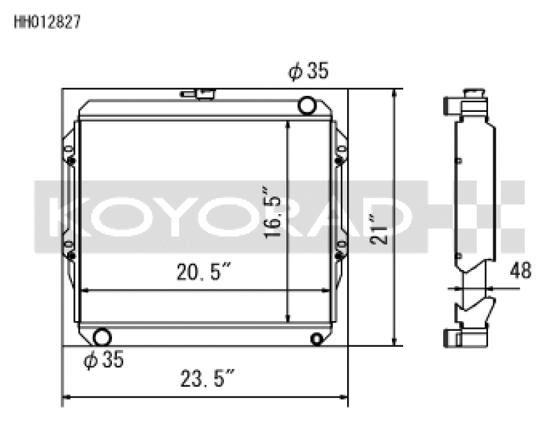 Koyo Toyota 84-95 Pickup 2WD/4WD/ 4Runner 2.4L I4 (22R/RE) MT Radiator (Will Not Fit 22RET)