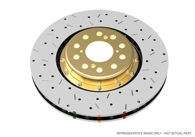 DBA 05-06 Pontiac GTO 5000 Series Drilled and Slotted Front Rotor (Black Hat)