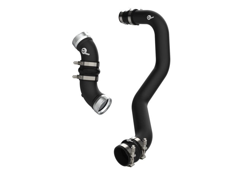 aFe 06-10 GM Diesel Trucks V8 6.6L BladeRunner Aluminum Hot & Cold Charge Pipe Kit - Black