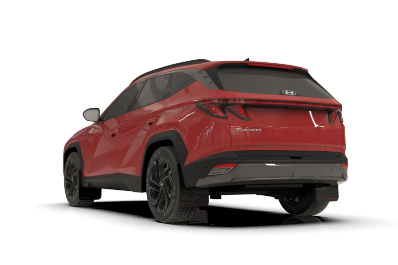 Rally Armor 25-26 Hyundai Tucson (Excl. ICE &amp; XRT) Black UR Mud Flap w/ Red Logo