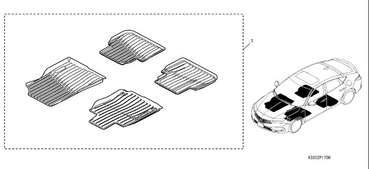Genuine Acura 2023+ Integra All-Season Floor Mats (Integra)