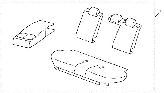 Genuine Honda 2016-2021 Civic Sedan Cover, Rear Seat