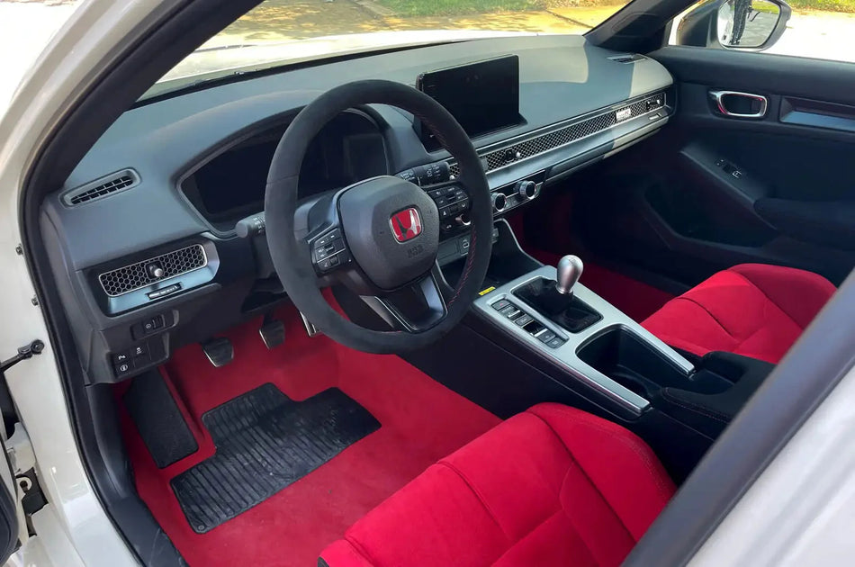 Genuine Honda 2023+ Civic Type-R FL5 Alcantara Red Leather Steering Wheel Grip