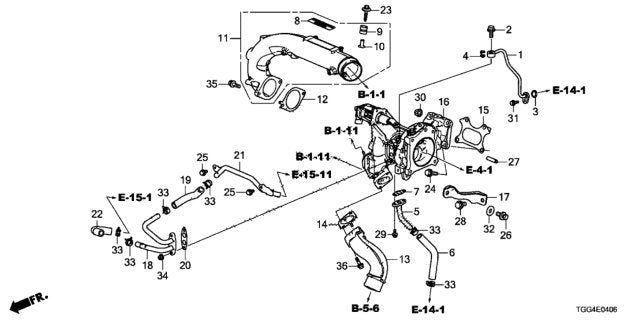 Genuine Honda 2017-2021 Civic Type-R FK8 Turbocharger Water Pipe Gasket