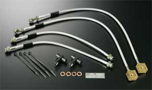 J's Racing Stainless Steel Teflon Brake Lines - Honda FIT 07-08 GD3 (Rear Drum)