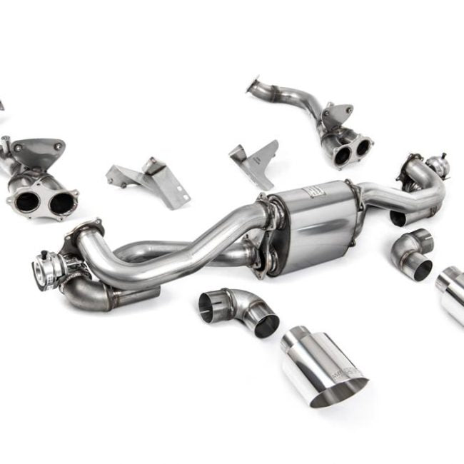 Milltek Valved Particulate-Filter-Back Exhaust System with GPF / OPF Bypass for 982 Porsche 718 Boxster GTS 4.0 and Cayman GT4 (PDK, post-Feb)