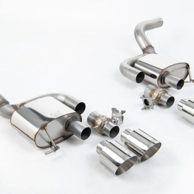 Milltek Valved &amp; Non-Resonated Rear Silencers for 95B.2 Porsche Macan GTS / Turbo