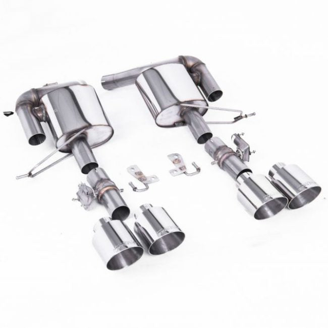 Milltek Valved &amp; Resonated Rear Silencers for L494 Land Rover Range Rover Sport SVR (facelift)