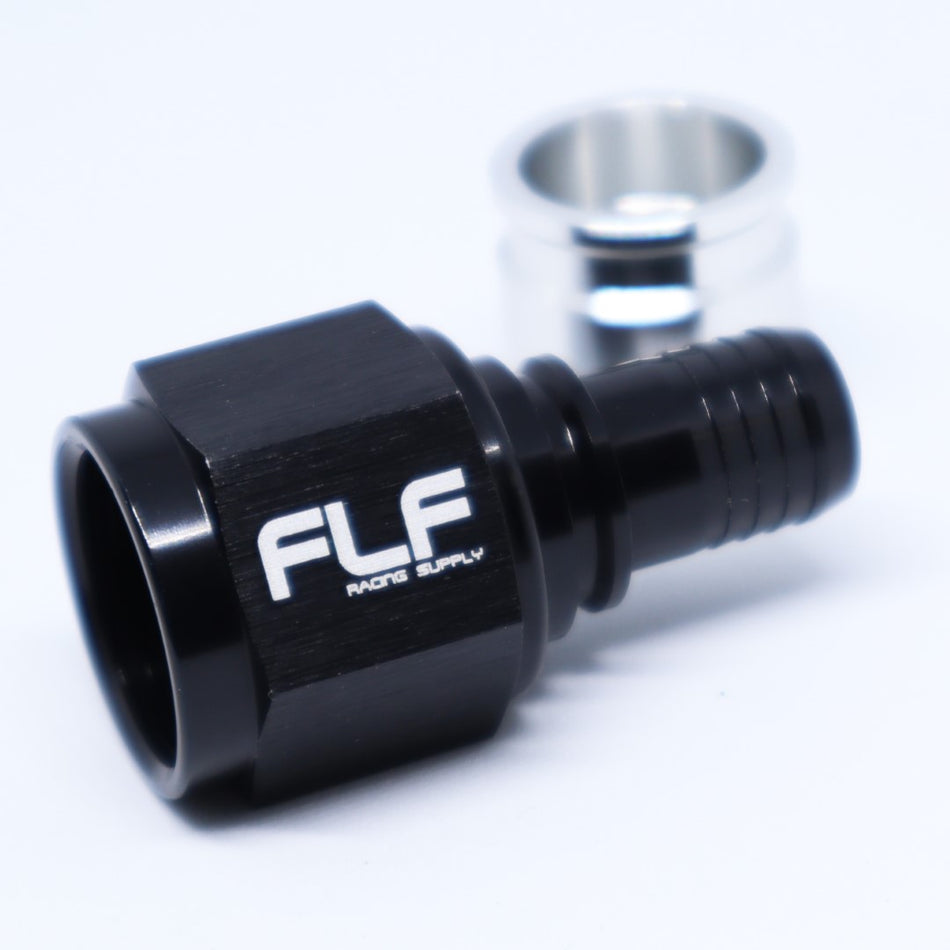 FLF Crimp-On Swivel Hose End (Braided PTFE) - Straight AN