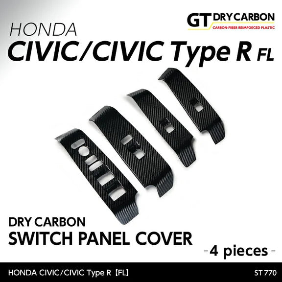 Axis | Carbon Fibre Switch Panel Cover | Honda Civic Type R | FL5 2.0T K20C1 | 2023+