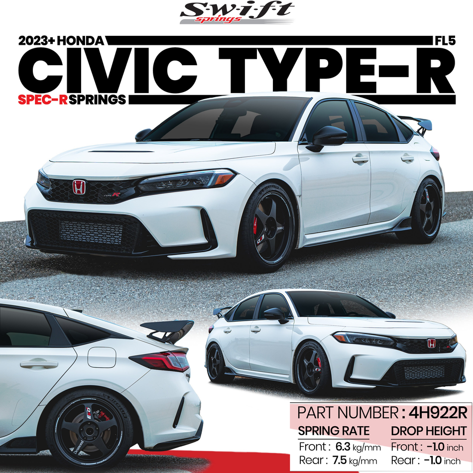 Swift Spec-R Lowering Springs | 2023+ Honda Civic Type-R & 2023+ Acura Integra Type-S (4H922R)