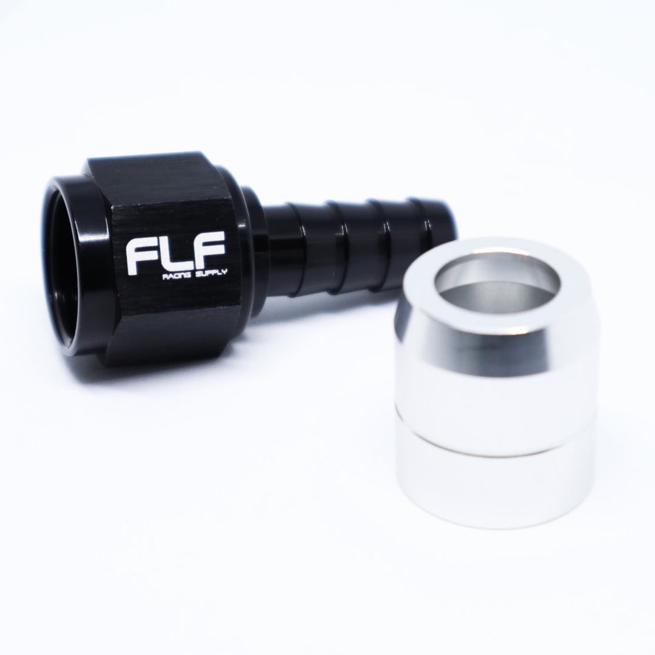 FLF Crimp-On Swivel Hose End - Straight AN